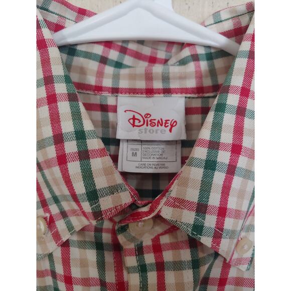 Mens Disney Store Plaid Button Front Size Medium - Picture 3 of 3
